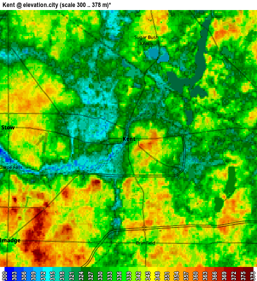 Zoom OUT 2x Kent, United States elevation map