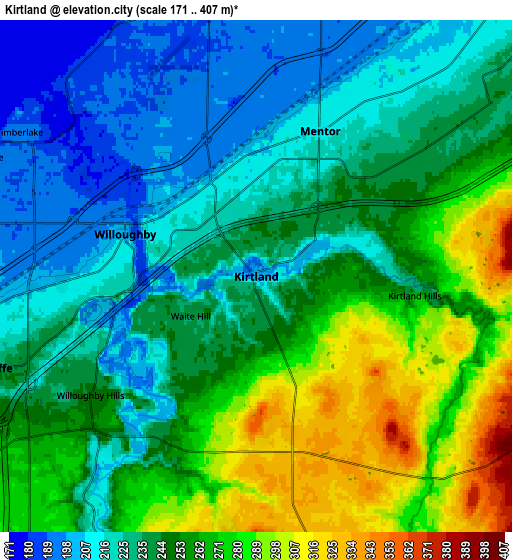 Zoom OUT 2x Kirtland, United States elevation map