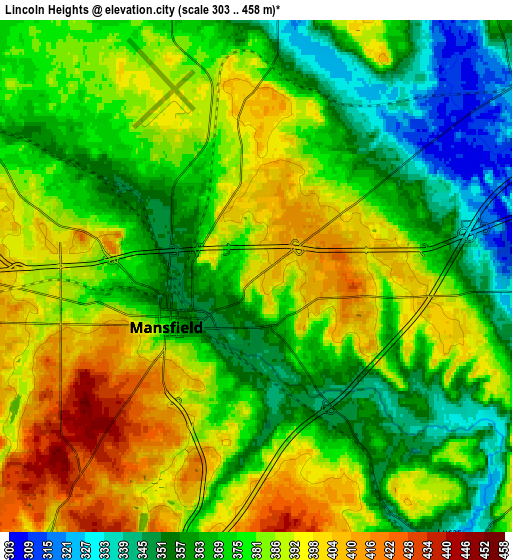 Zoom OUT 2x Lincoln Heights, United States elevation map