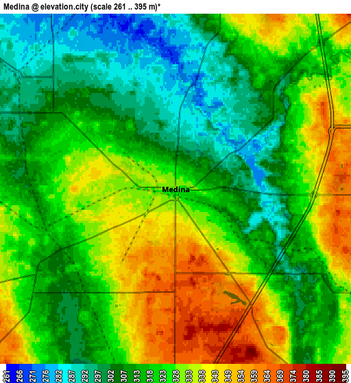 Zoom OUT 2x Medina, United States elevation map