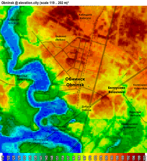 Zoom OUT 2x Obninsk, Russia elevation map