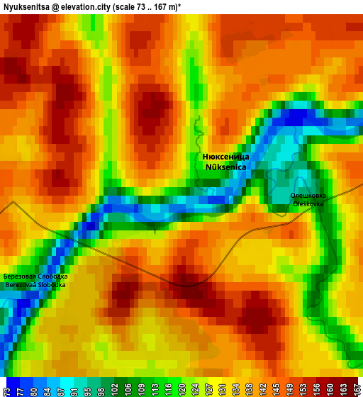 Zoom OUT 2x Nyuksenitsa, Russia elevation map