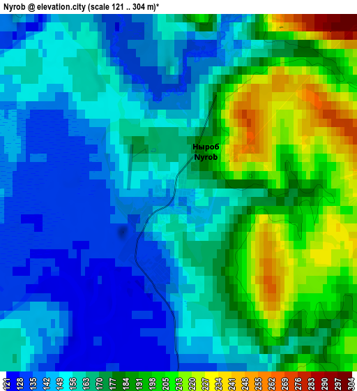 Zoom OUT 2x Nyrob, Russia elevation map