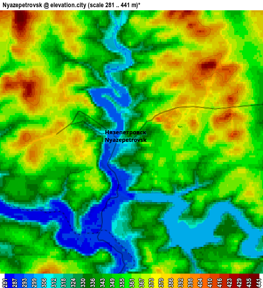 Zoom OUT 2x Nyazepetrovsk, Russia elevation map