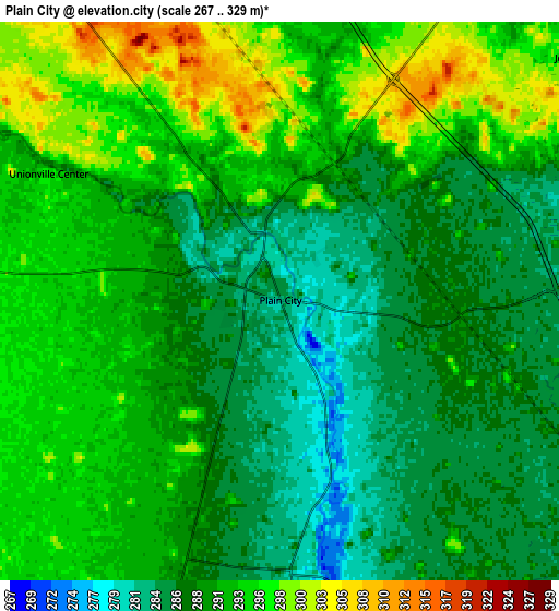 Zoom OUT 2x Plain City, United States elevation map