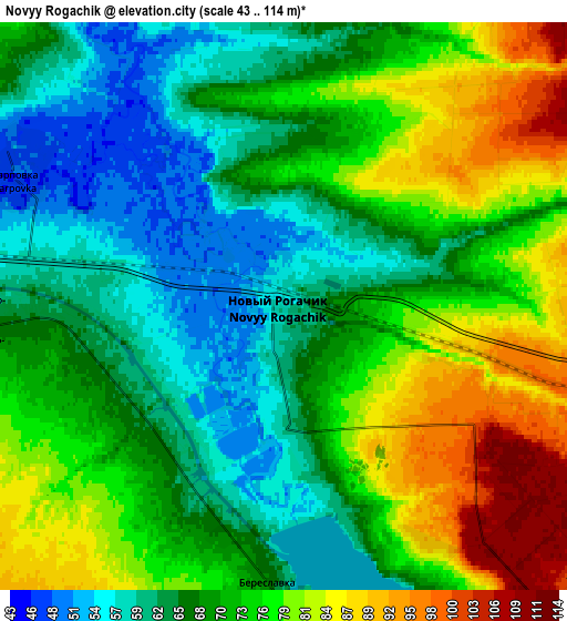 Zoom OUT 2x Novyy Rogachik, Russia elevation map
