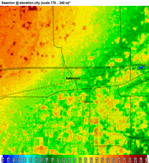 Zoom OUT 2x Swanton, United States elevation map