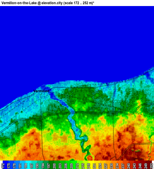 Zoom OUT 2x Vermilion-on-the-Lake, United States elevation map