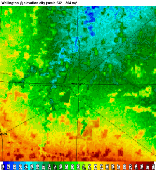 Zoom OUT 2x Wellington, United States elevation map