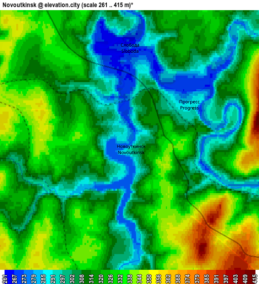 Zoom OUT 2x Novoutkinsk, Russia elevation map