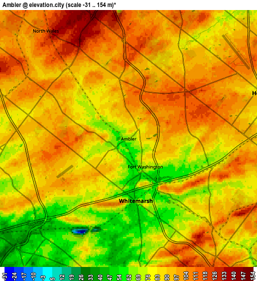 Zoom OUT 2x Ambler, United States elevation map