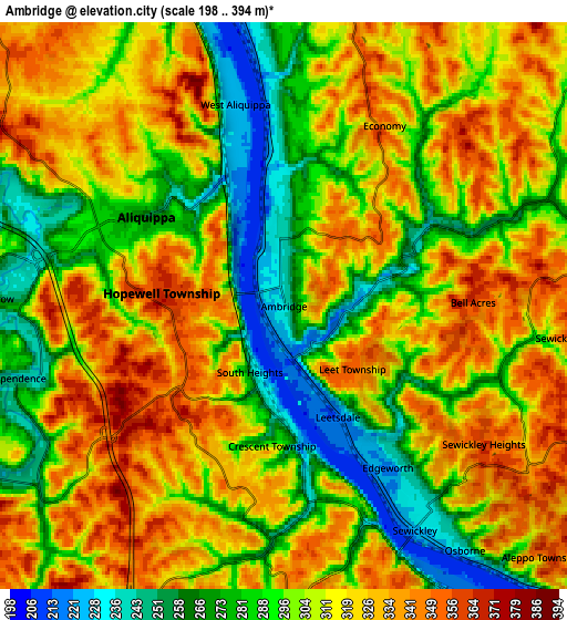 Zoom OUT 2x Ambridge, United States elevation map