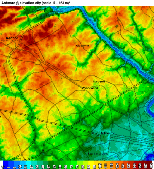 Zoom OUT 2x Ardmore, United States elevation map