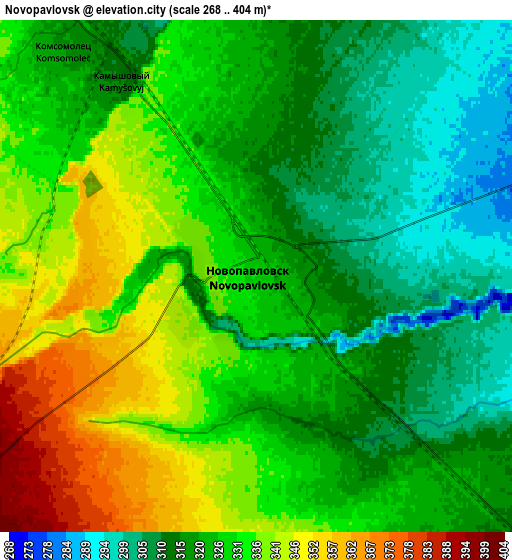 Zoom OUT 2x Novopavlovsk, Russia elevation map