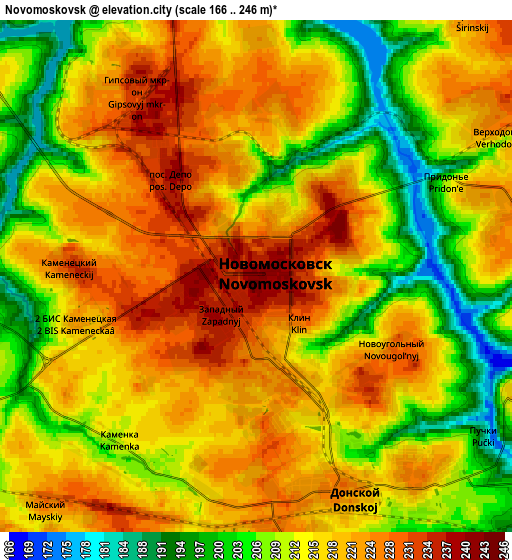 Zoom OUT 2x Novomoskovsk, Russia elevation map