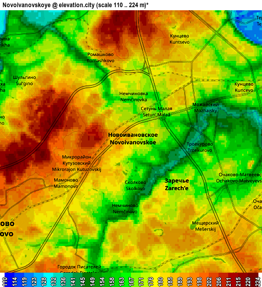 Zoom OUT 2x Novoivanovskoye, Russia elevation map