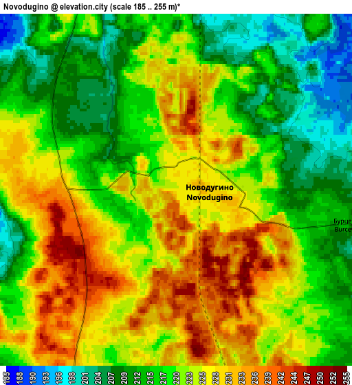 Zoom OUT 2x Novodugino, Russia elevation map