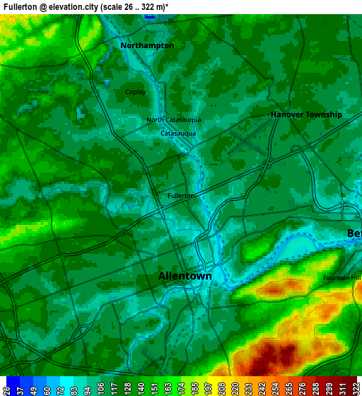 Zoom OUT 2x Fullerton, United States elevation map