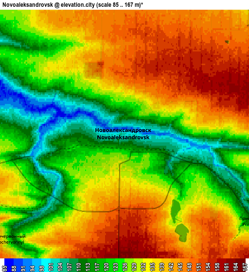 Zoom OUT 2x Novoaleksandrovsk, Russia elevation map