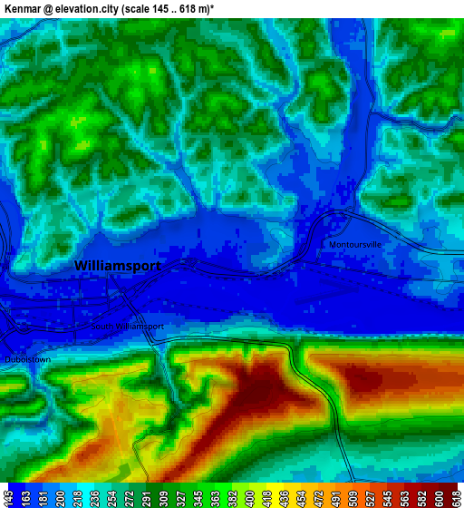 Zoom OUT 2x Kenmar, United States elevation map