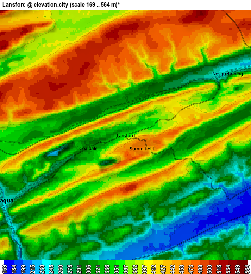 Zoom OUT 2x Lansford, United States elevation map