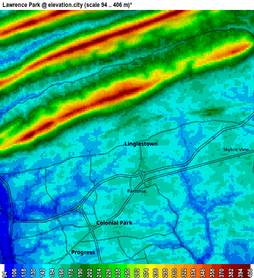 Zoom OUT 2x Lawrence Park, United States elevation map