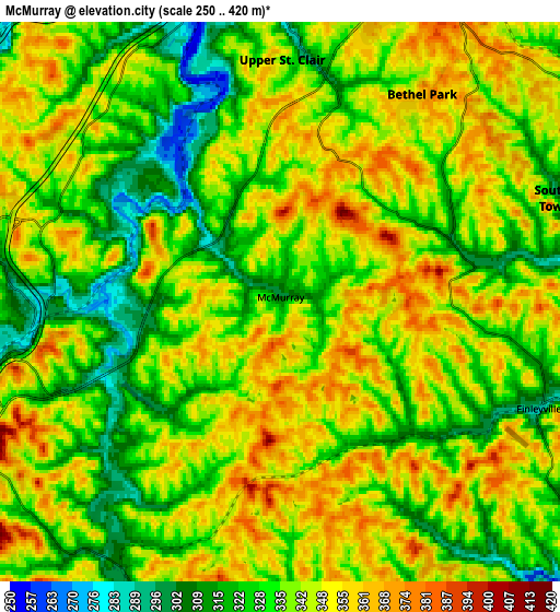 Zoom OUT 2x McMurray, United States elevation map