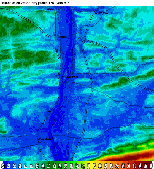 Zoom OUT 2x Milton, United States elevation map