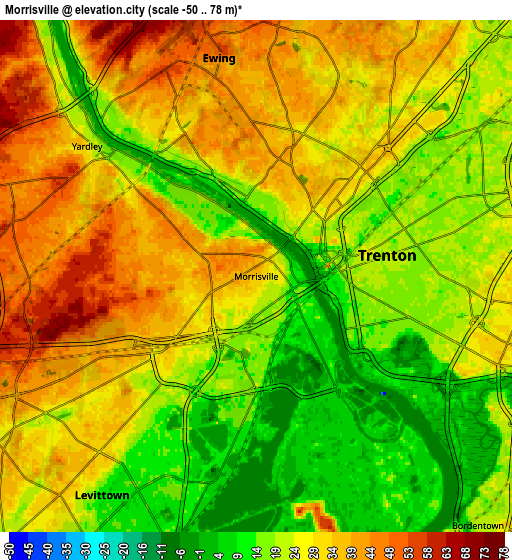 Zoom OUT 2x Morrisville, United States elevation map