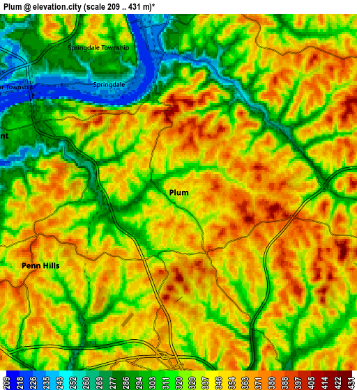 Zoom OUT 2x Plum, United States elevation map