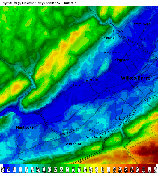 Zoom OUT 2x Plymouth, United States elevation map