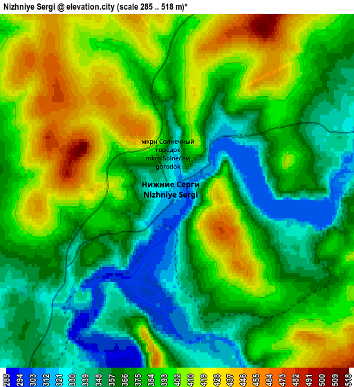 Zoom OUT 2x Nizhniye Sergi, Russia elevation map