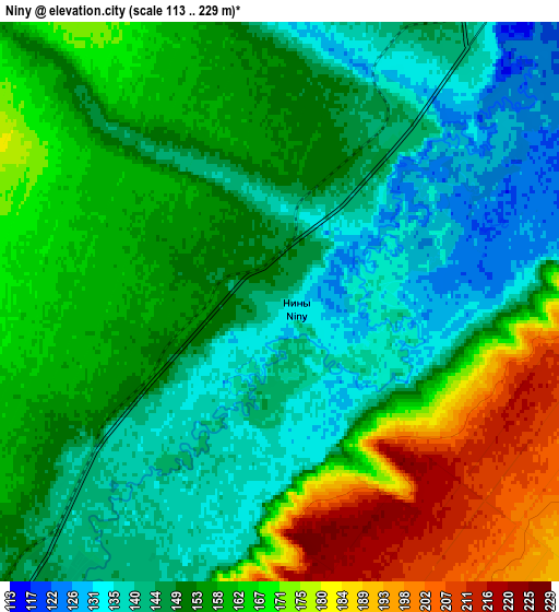 Zoom OUT 2x Niny, Russia elevation map