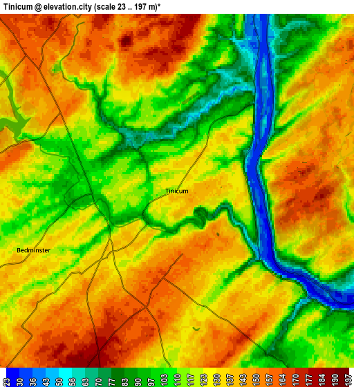 Zoom OUT 2x Tinicum, United States elevation map