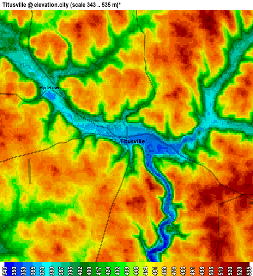 Zoom OUT 2x Titusville, United States elevation map