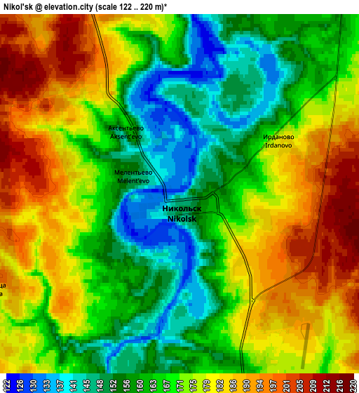 Zoom OUT 2x Nikol’sk, Russia elevation map