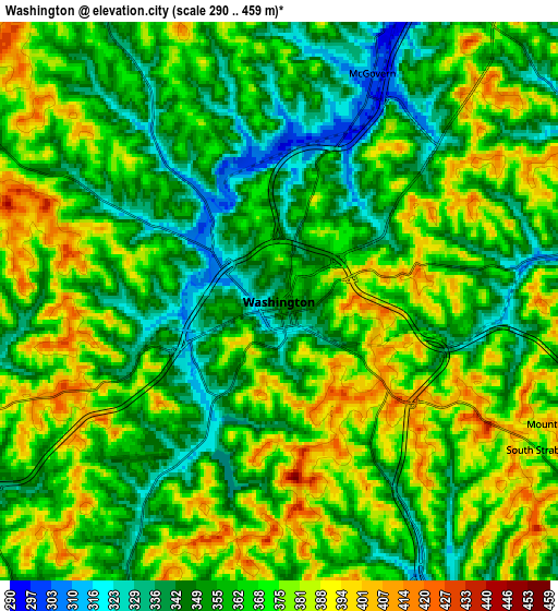 Zoom OUT 2x Washington, United States elevation map