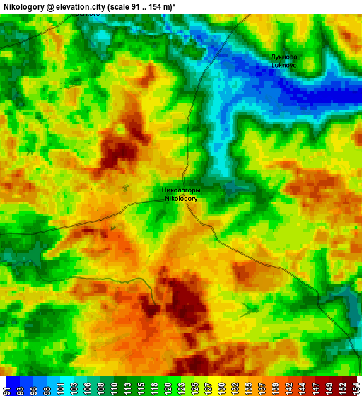 Zoom OUT 2x Nikologory, Russia elevation map