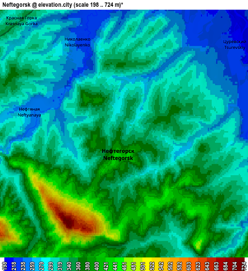 Zoom OUT 2x Neftegorsk, Russia elevation map