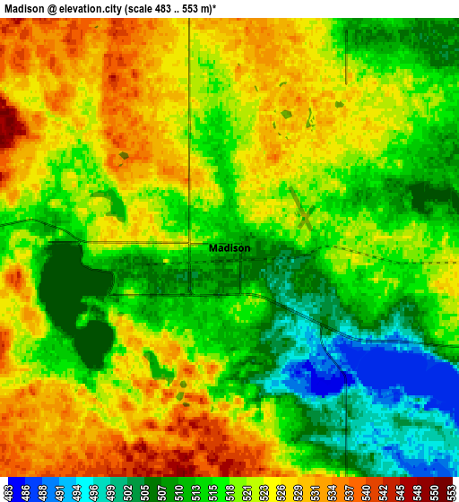 Zoom OUT 2x Madison, United States elevation map