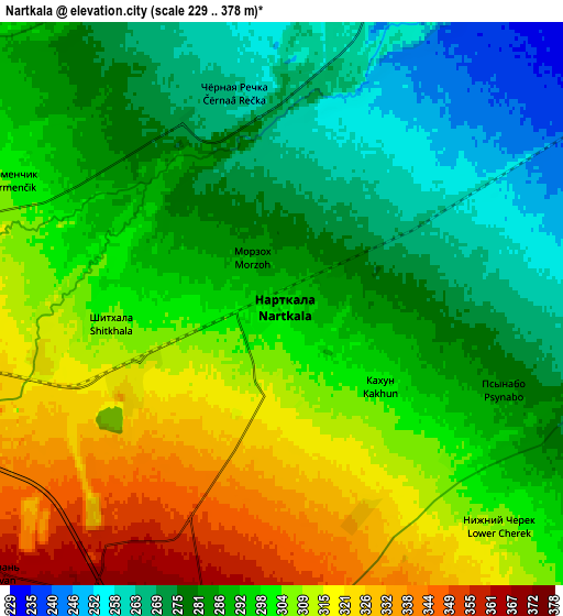 Zoom OUT 2x Nartkala, Russia elevation map