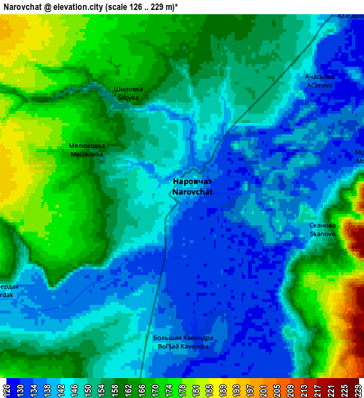 Zoom OUT 2x Narovchat, Russia elevation map