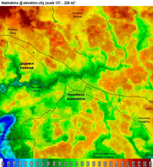 Zoom OUT 2x Nakhabino, Russia elevation map
