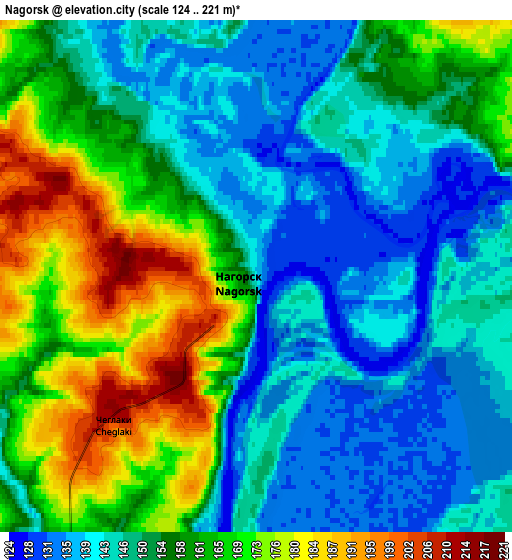 Zoom OUT 2x Nagorsk, Russia elevation map