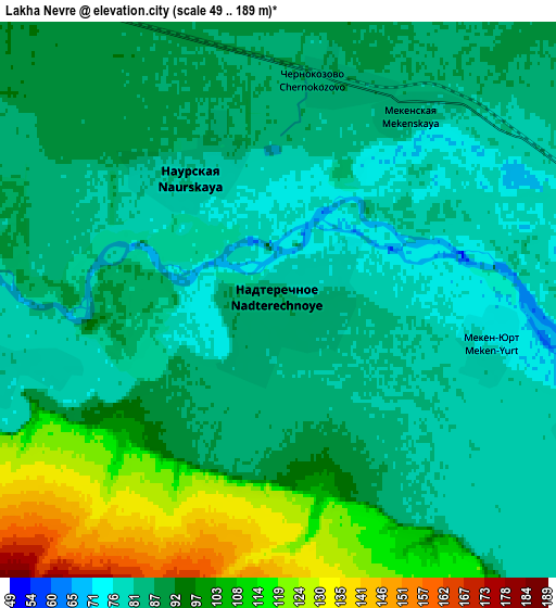 Zoom OUT 2x Lakha Nëvre, Russia elevation map