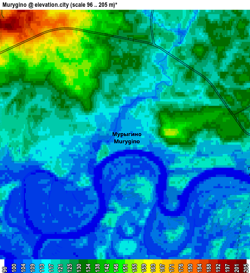 Zoom OUT 2x Murygino, Russia elevation map