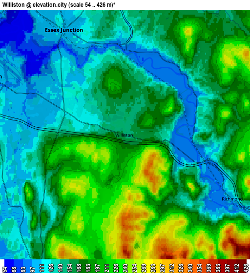 Zoom OUT 2x Williston, United States elevation map