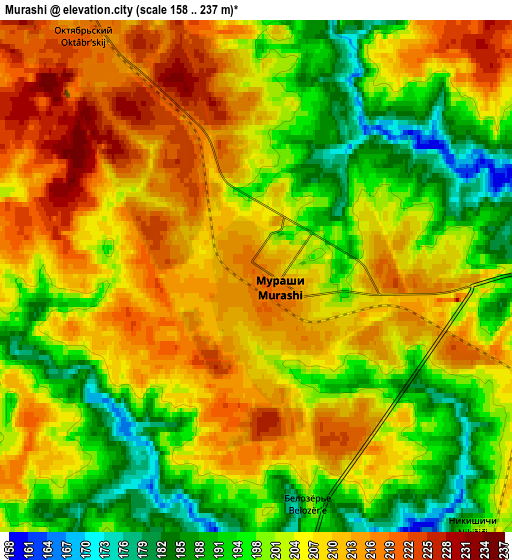 Zoom OUT 2x Murashi, Russia elevation map