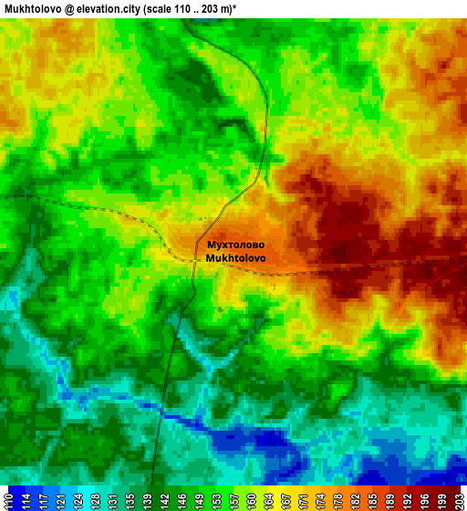 Zoom OUT 2x Mukhtolovo, Russia elevation map