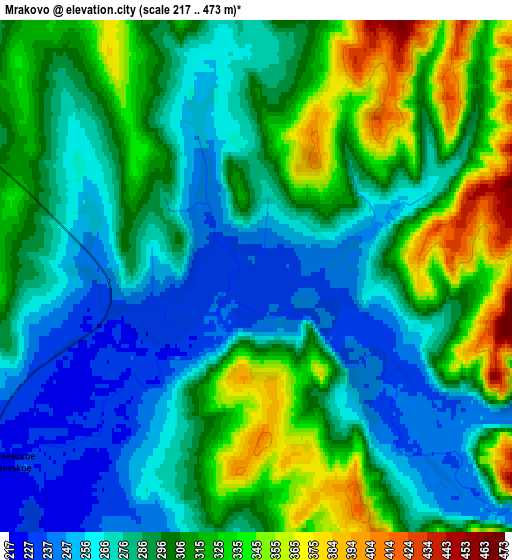 Zoom OUT 2x Mrakovo, Russia elevation map